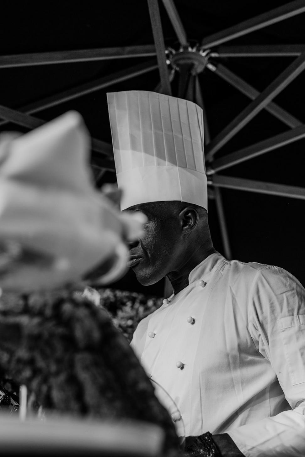 Chef preparing cuisine